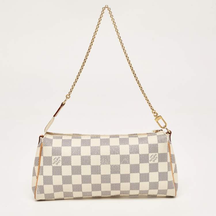 Pre Owned Louis Vuitton Damier Azur Canvas Eva Pochette Bag