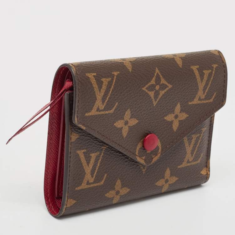 Pre Owned Louis Vuitton Aurore Monogram Canvas Victorine Compact Wallet