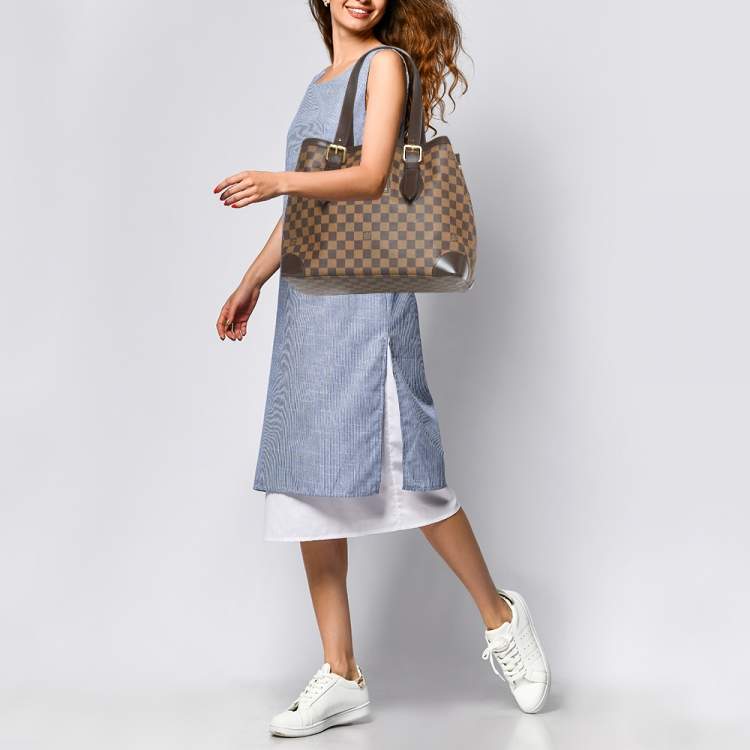 Pre Owned Louis Vuitton Damier Ebene Canvas Hampstead MM Bag