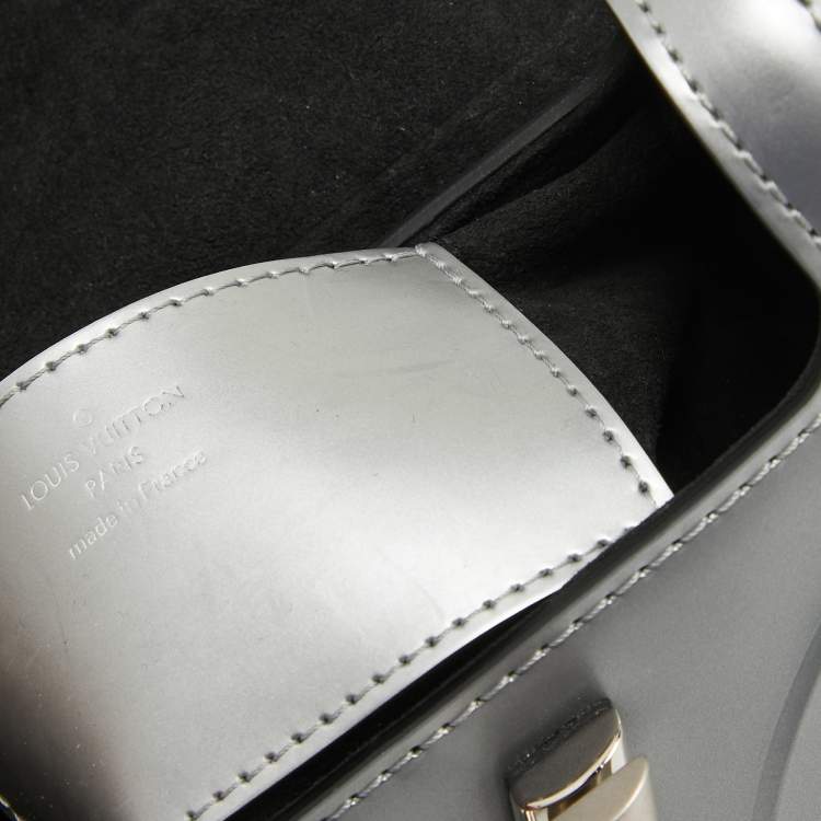 Pre Owned Louis Vuitton Grey Leather Spaceship Twist PM Bag