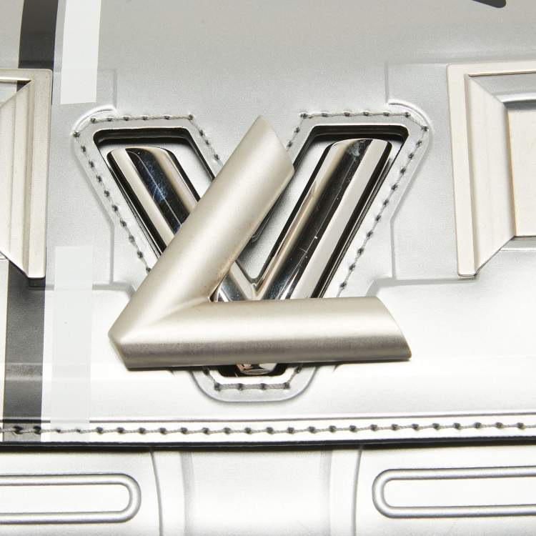 Pre Owned Louis Vuitton Grey Leather Spaceship Twist PM Bag