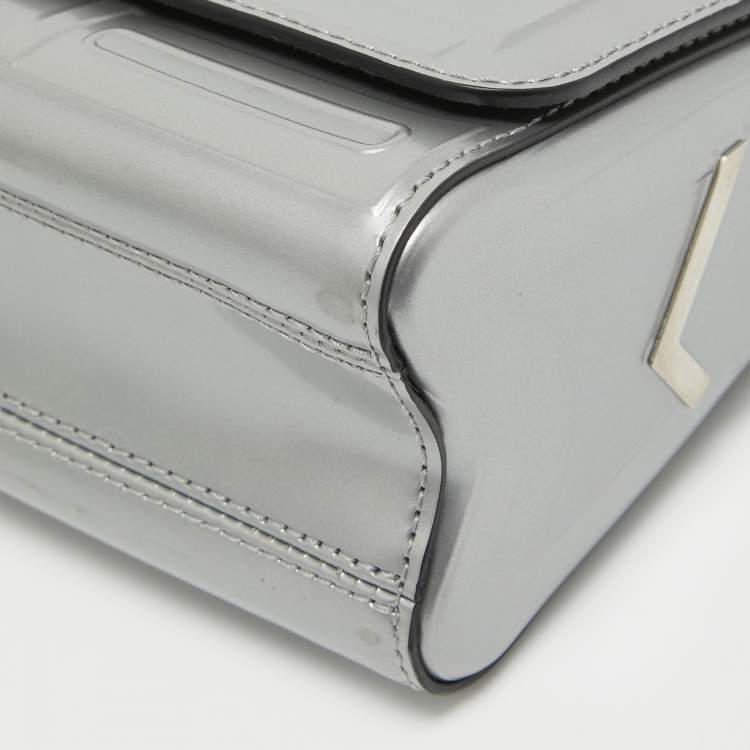Pre Owned Louis Vuitton Grey Leather Spaceship Twist PM Bag