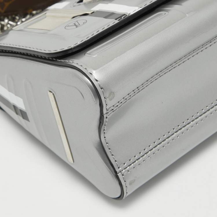 Pre Owned Louis Vuitton Grey Leather Spaceship Twist PM Bag