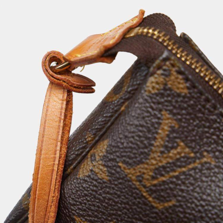 Pre Owned Louis Vuitton Brown Canvas Monogram Pochette Accessoires Shoulder Bag