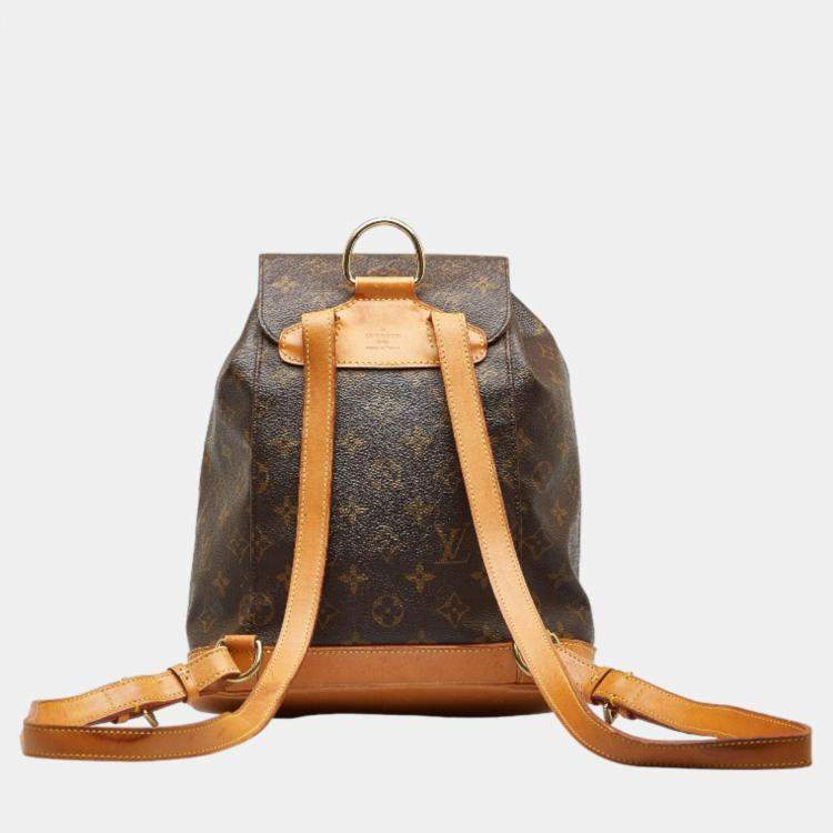 Pre Owned Louis Vuitton Brown Canvas Monogram Montsouris MM Backpack