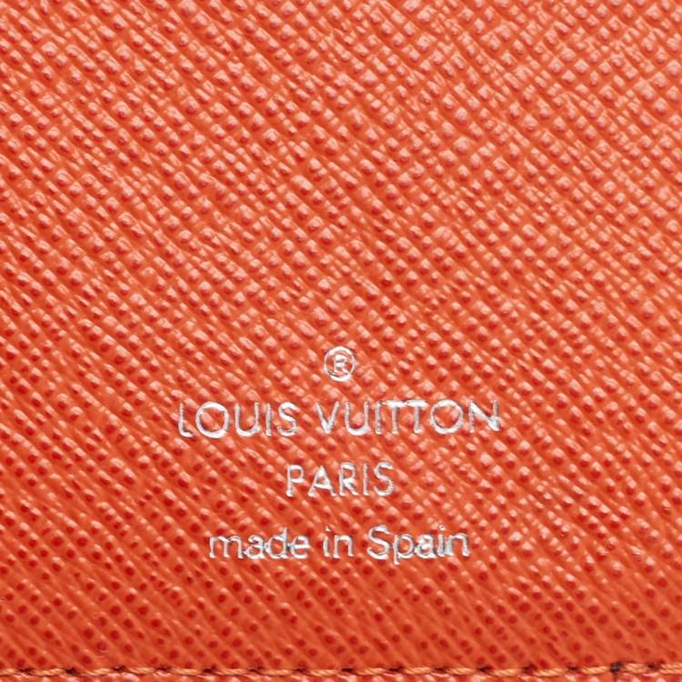 Pre Owned Louis Vuitton Piment Epi Leather and Monogram Canvas Marie-Lou Compact Wallet