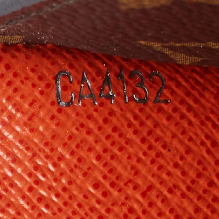 Pre Owned Louis Vuitton Piment Epi Leather and Monogram Canvas Marie-Lou Compact Wallet