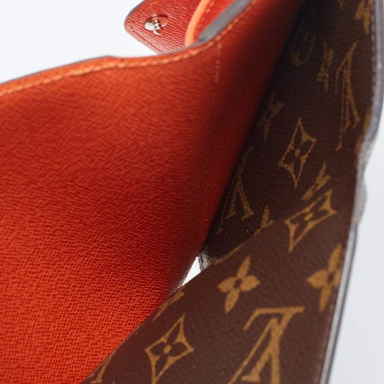 Pre Owned Louis Vuitton Piment Epi Leather and Monogram Canvas Marie-Lou Compact Wallet