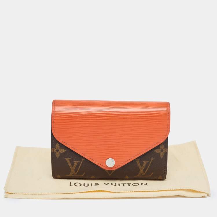 Pre Owned Louis Vuitton Piment Epi Leather and Monogram Canvas Marie-Lou Compact Wallet