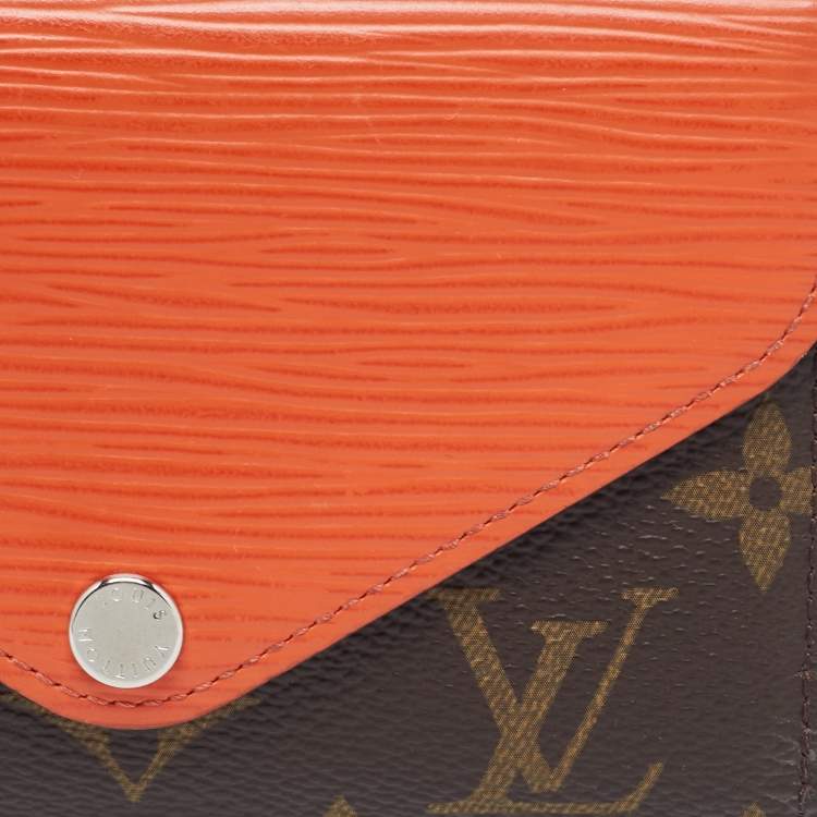 Pre Owned Louis Vuitton Piment Epi Leather and Monogram Canvas Marie-Lou Compact Wallet