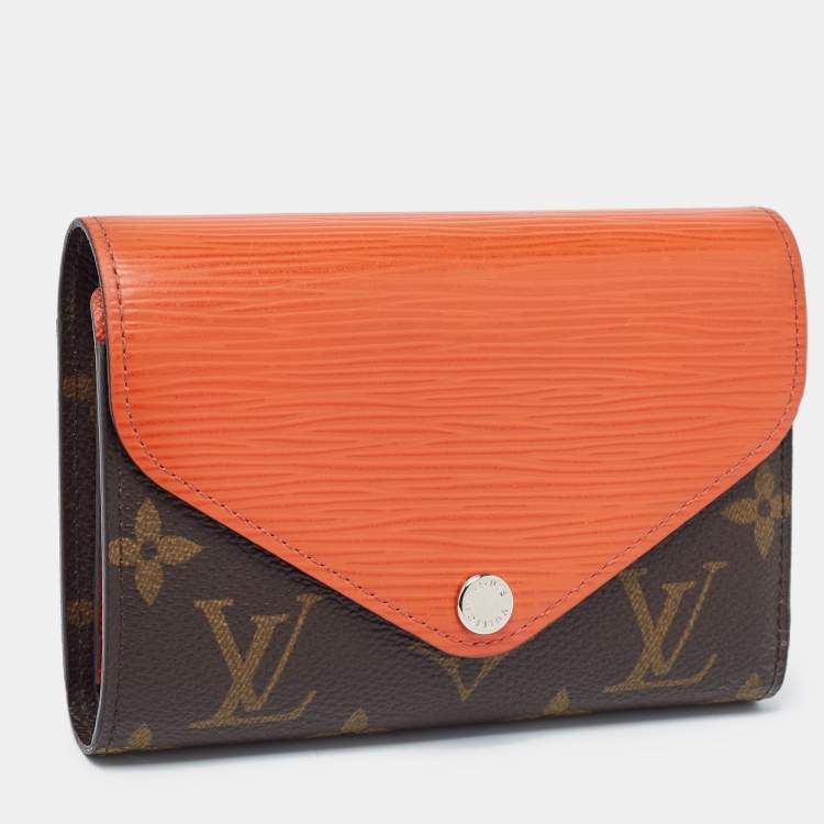 Pre Owned Louis Vuitton Piment Epi Leather and Monogram Canvas Marie-Lou Compact Wallet