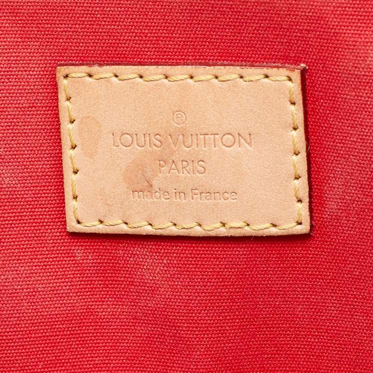 Pre Owned Louis Vuitton Cerise Monogram Vernis Alma PM Bag