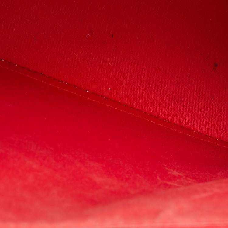 Pre Owned Louis Vuitton Cerise Monogram Vernis Alma PM Bag
