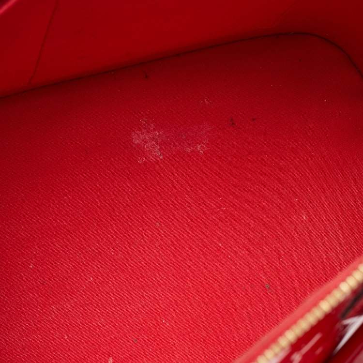 Pre Owned Louis Vuitton Cerise Monogram Vernis Alma PM Bag
