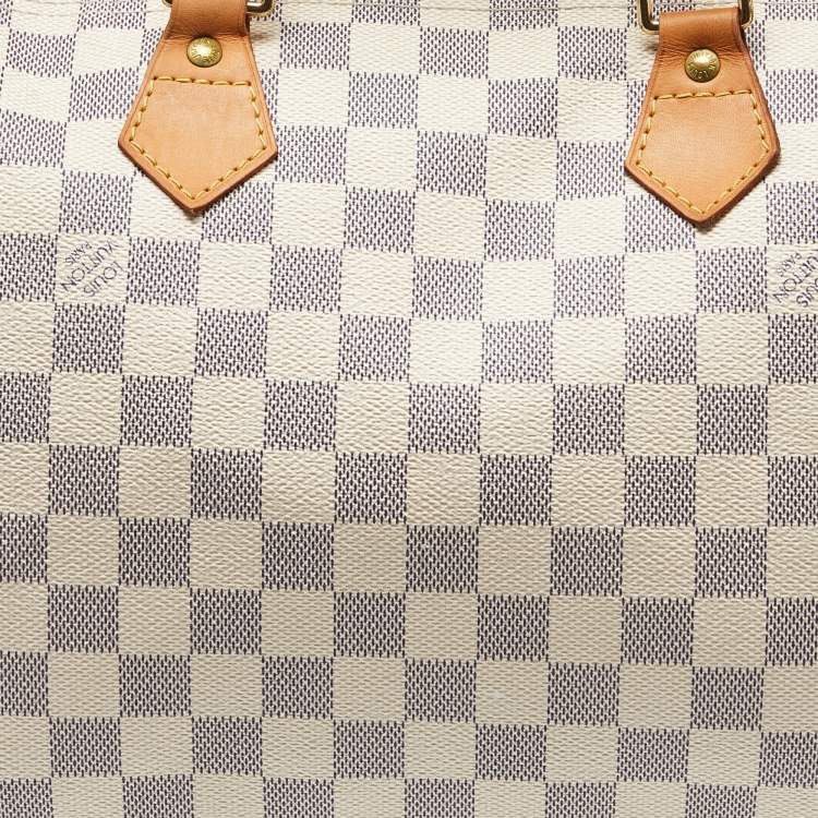 Pre Owned Louis Vuitton Damier Azur Canvas Speedy 30 Bag