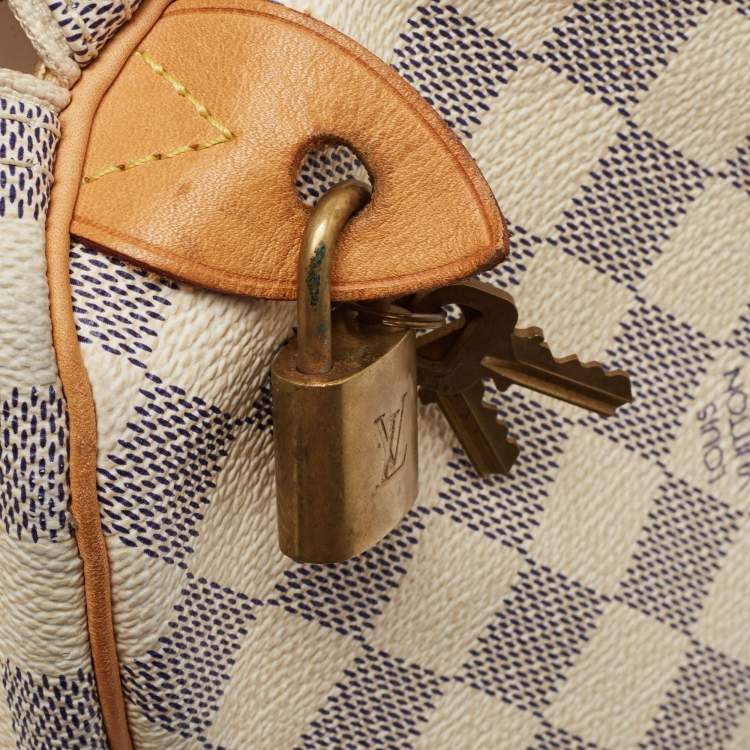 Pre Owned Louis Vuitton Damier Azur Canvas Speedy 30 Bag