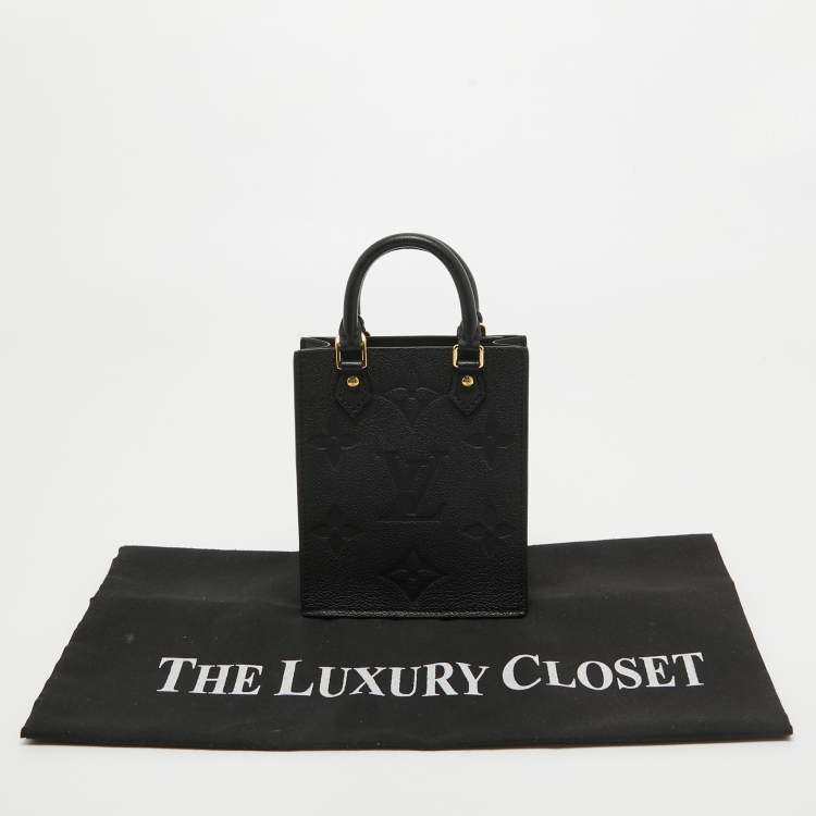 Pre Owned Louis Vuitton Black Empreinte Leather Petit Sac Plat Bag