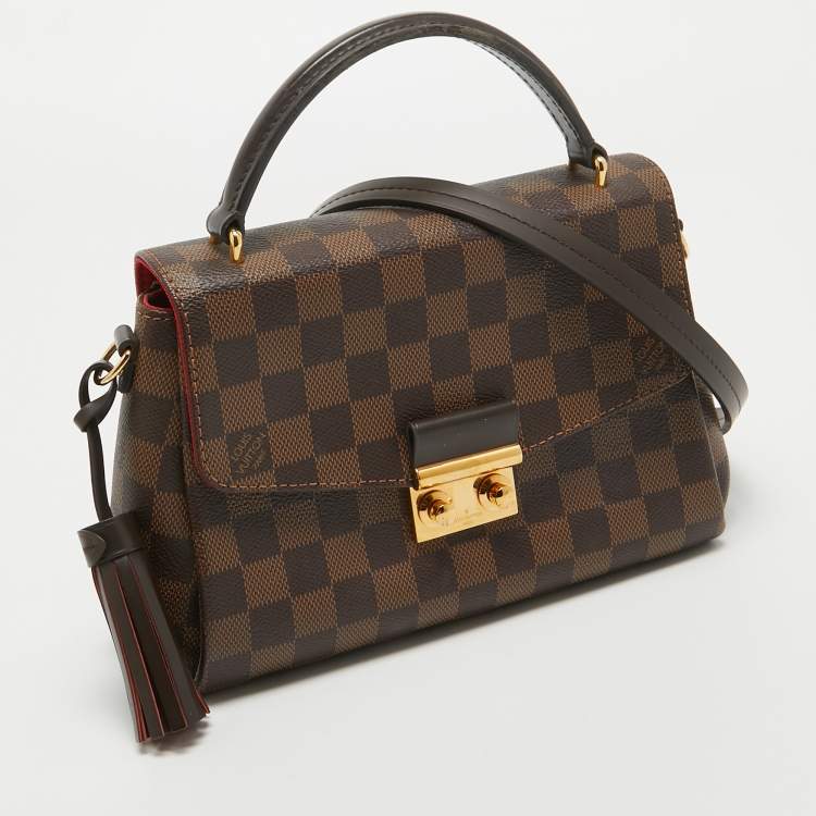 Pre Owned Louis Vuitton Damier Ebene Canvas Croisette Bag