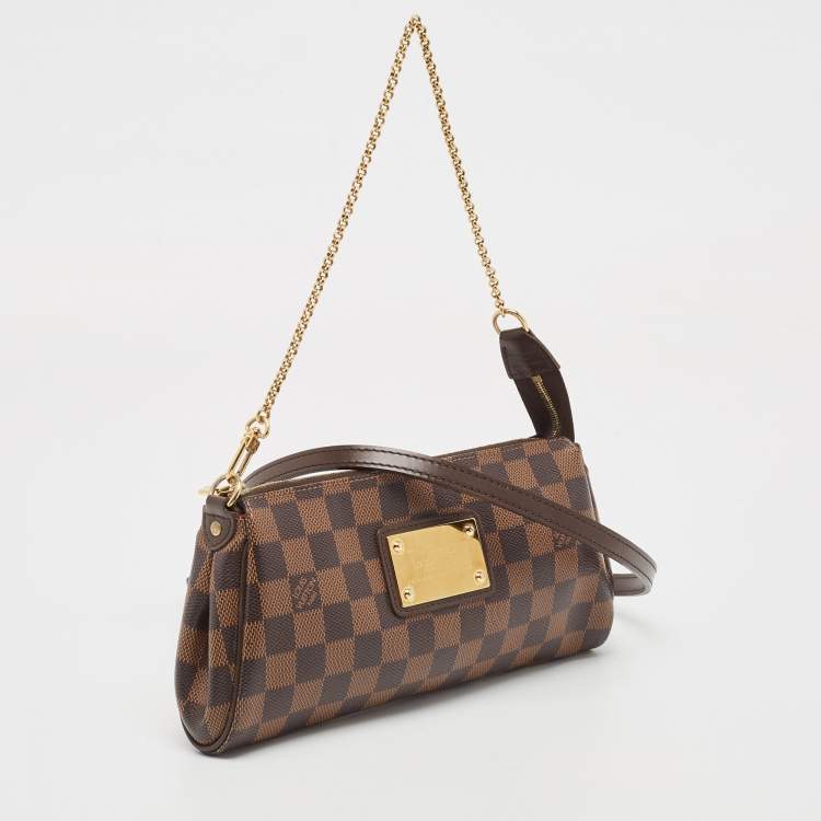 Pre Owned Louis Vuitton Damier Ebene Canvas Eva Pochette