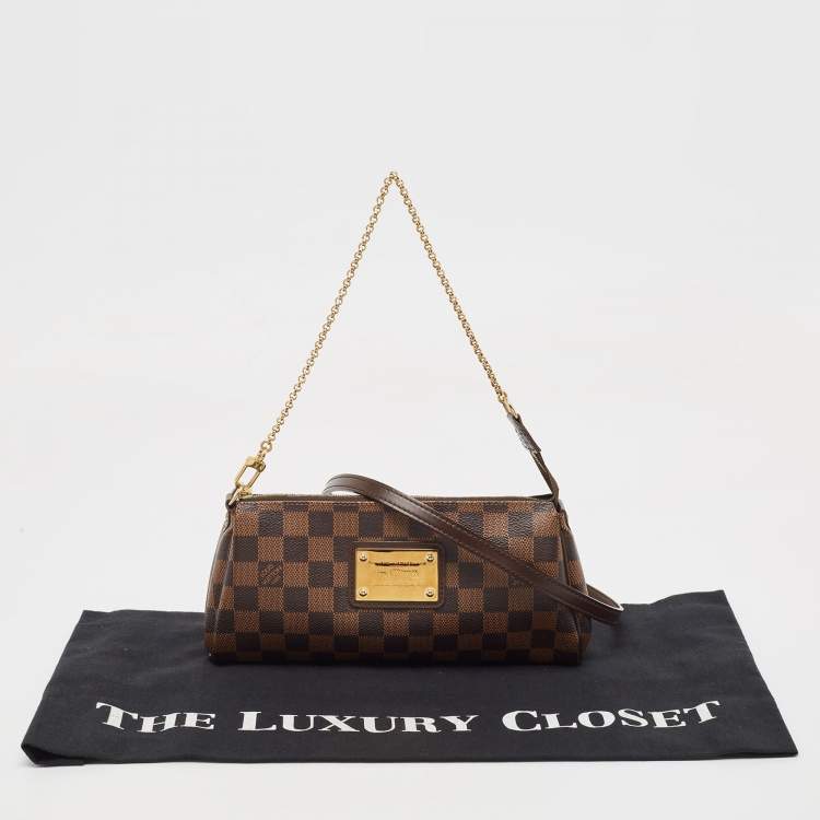 Pre Owned Louis Vuitton Damier Ebene Canvas Eva Pochette