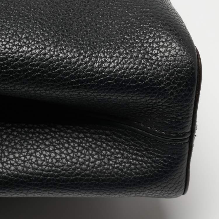 Pre Owned Louis Vuitton Black/Beige Taurillon Leather and Python Capucines BB Bag