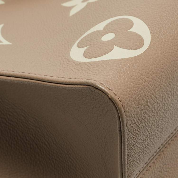 Pre Owned Louis Vuitton Bicolor Monogram Empriente Leather Giant Onthego MM Bag