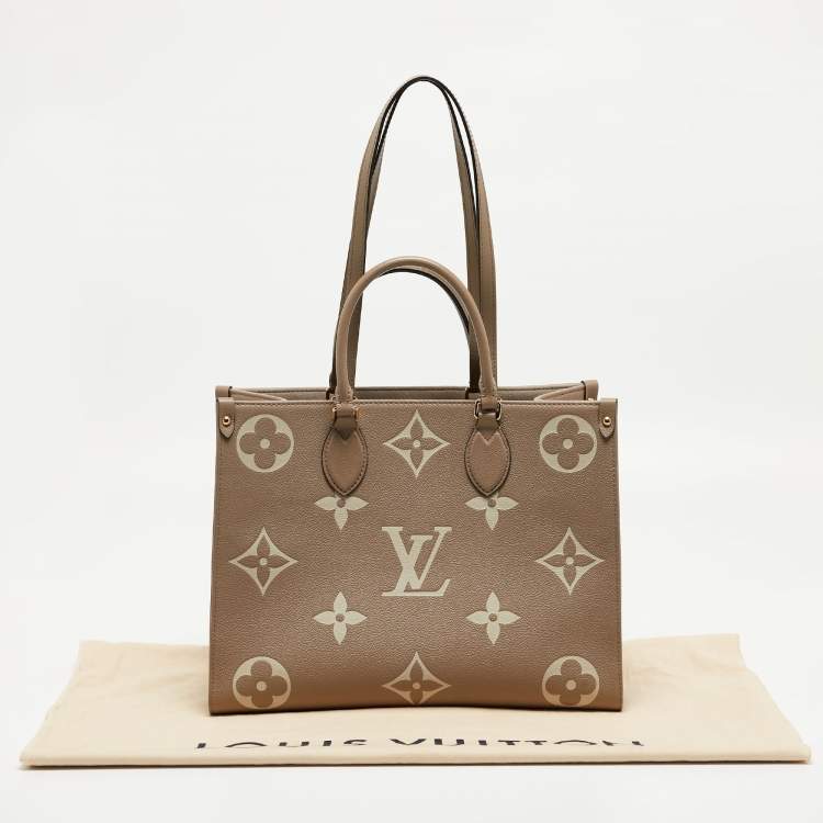 Pre Owned Louis Vuitton Bicolor Monogram Empriente Leather Giant Onthego MM Bag