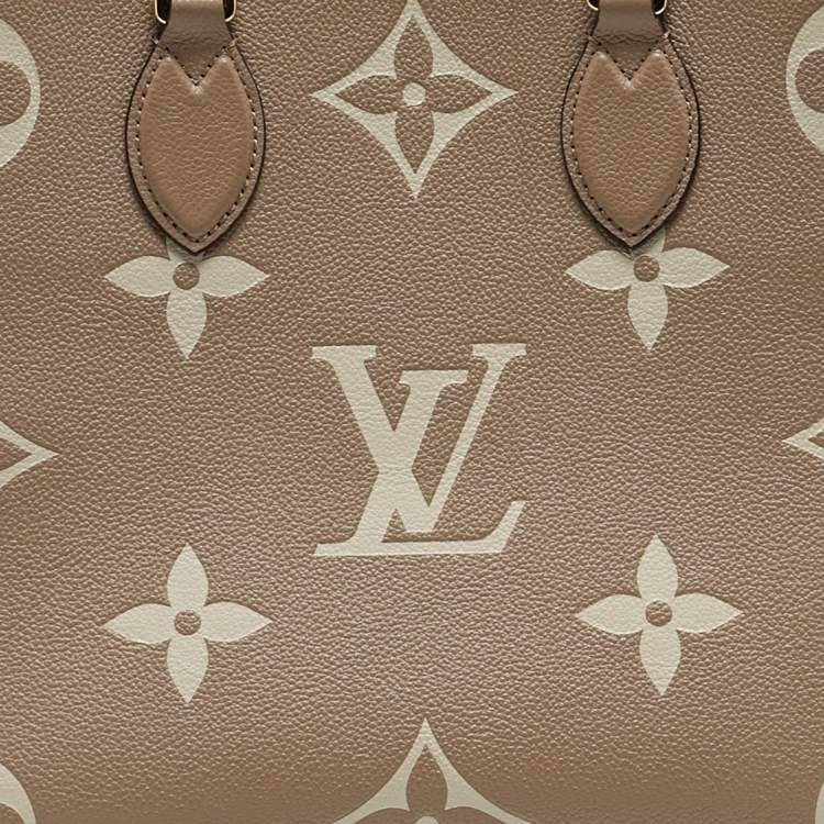 Pre Owned Louis Vuitton Bicolor Monogram Empriente Leather Giant Onthego MM Bag