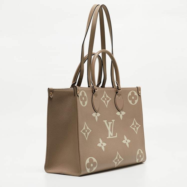 Pre Owned Louis Vuitton Bicolor Monogram Empriente Leather Giant Onthego MM Bag