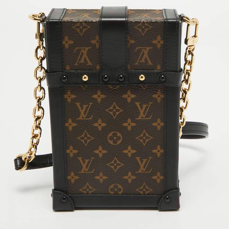 Pre Owned Louis Vuitton Monogram Canvas and Leather Vertical Trunk Pochette