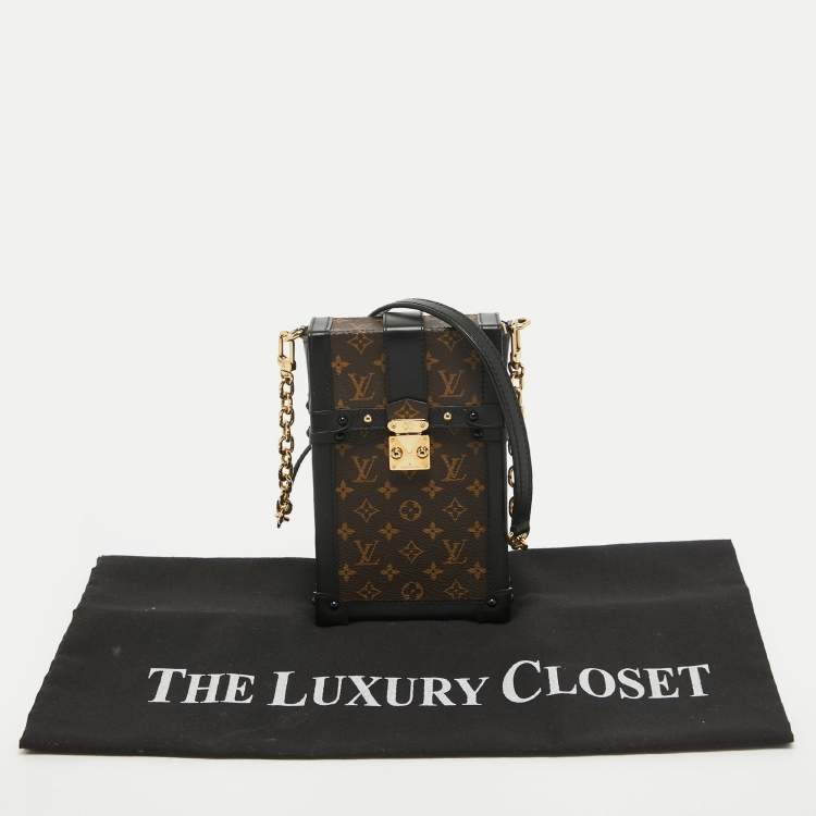 Pre Owned Louis Vuitton Monogram Canvas and Leather Vertical Trunk Pochette