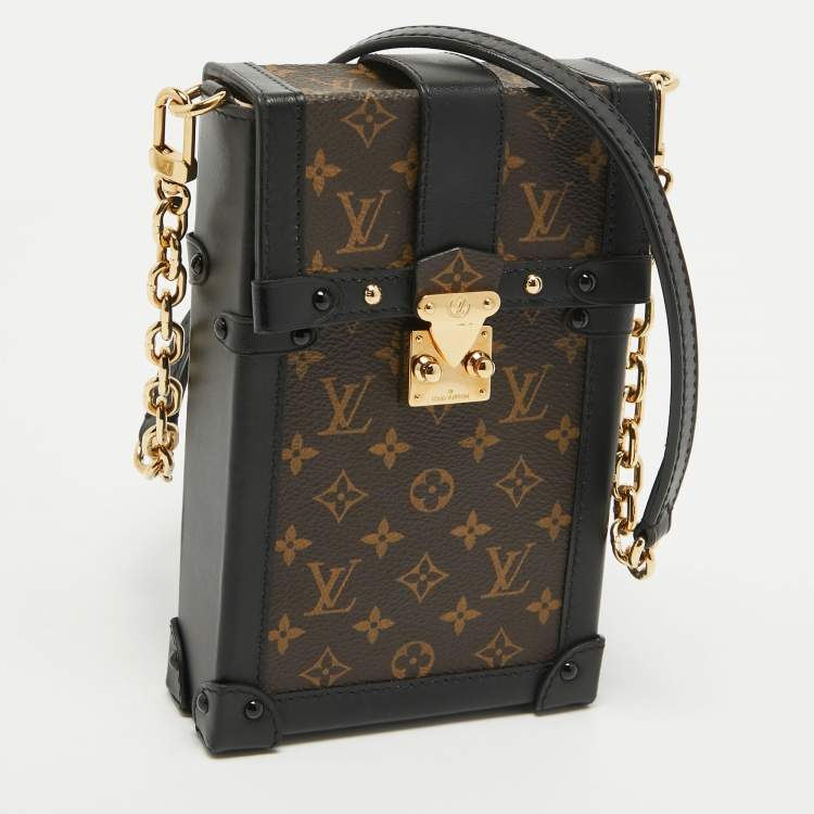 Pre Owned Louis Vuitton Monogram Canvas and Leather Vertical Trunk Pochette