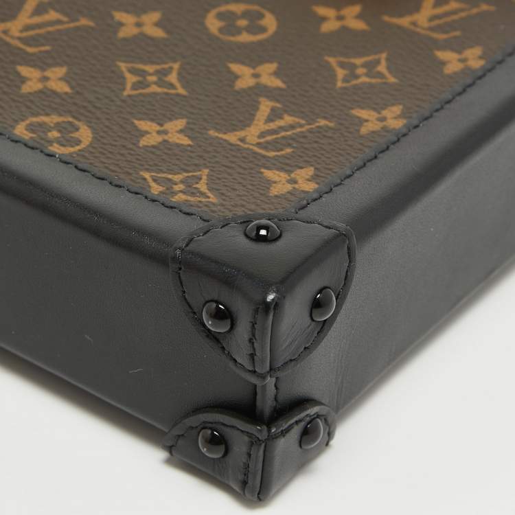 Pre Owned Louis Vuitton Monogram Canvas and Leather Vertical Trunk Pochette