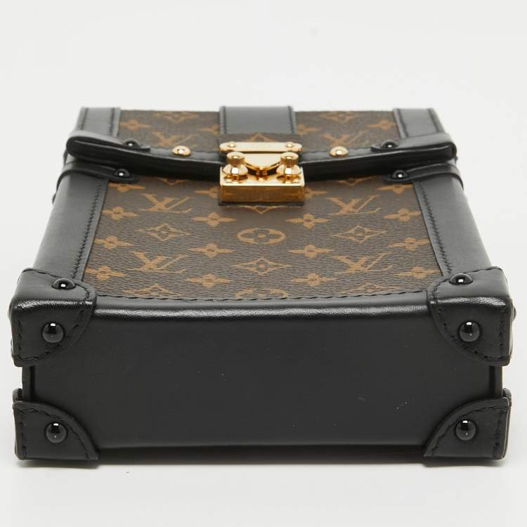 Pre Owned Louis Vuitton Monogram Canvas and Leather Vertical Trunk Pochette