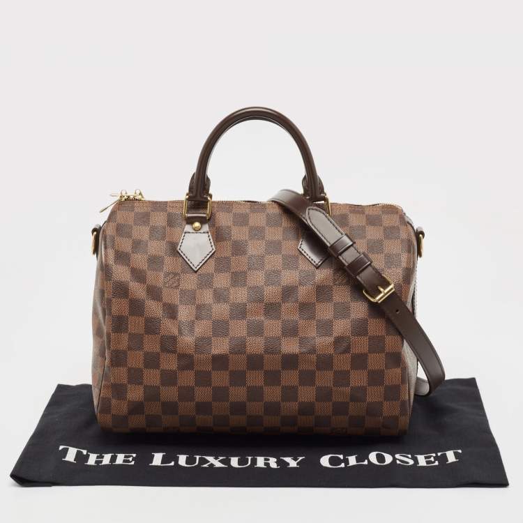 Pre Owned Louis Vuitton Damier Ebene Canvas Speedy 30 Bandoulière 
