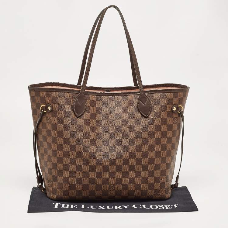 Pre Owned Louis Vuitton Damier Ebene Canvas Neverfull MM Bag