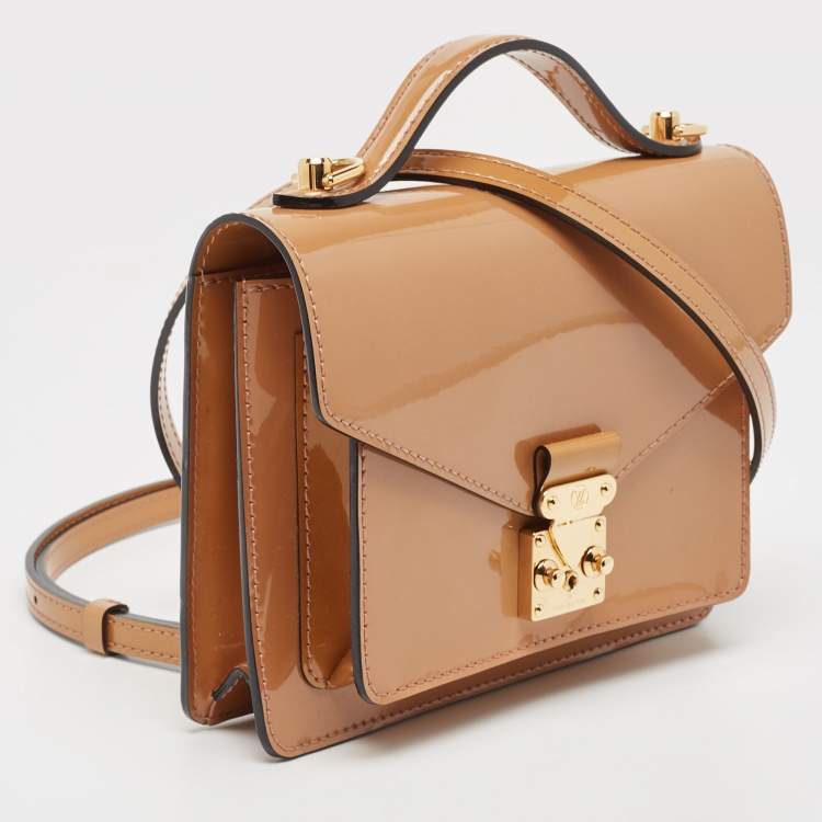 Pre Owned Louis Vuitton Rose Velours Vernis Monceau BB Bag