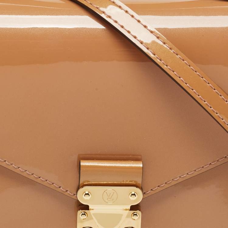 Pre Owned Louis Vuitton Rose Velours Vernis Monceau BB Bag