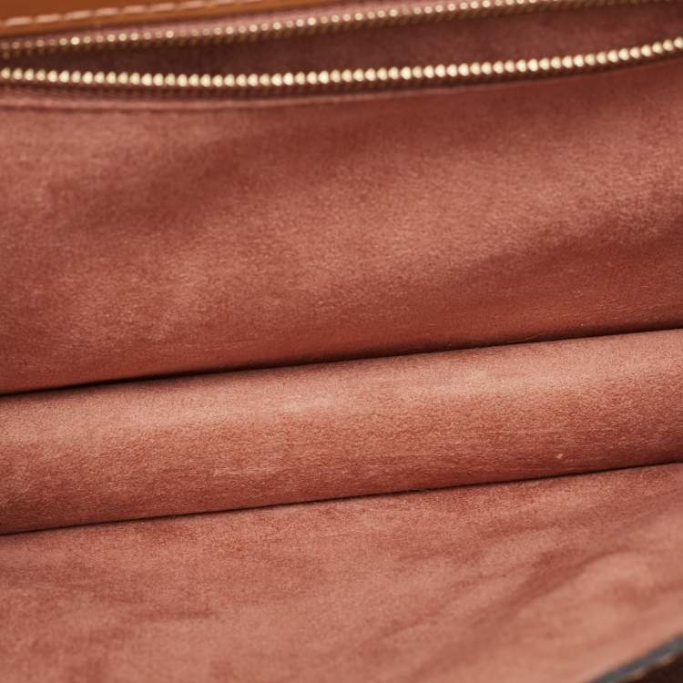 Pre Owned Louis Vuitton Rose Velours Vernis Monceau BB Bag