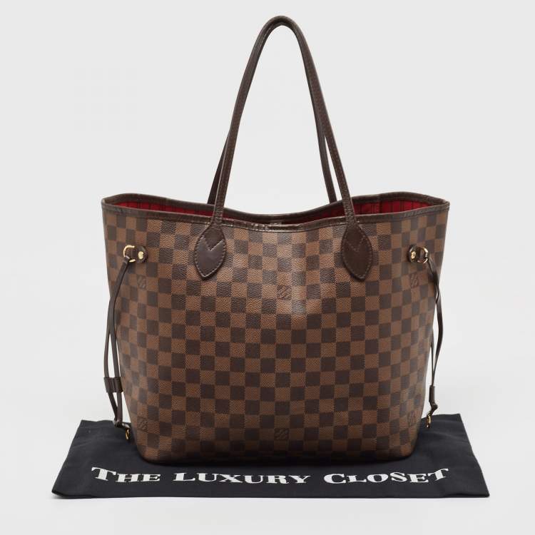 Pre Owned Louis Vuitton Damier Ebene Canvas Neverfull MM Bag