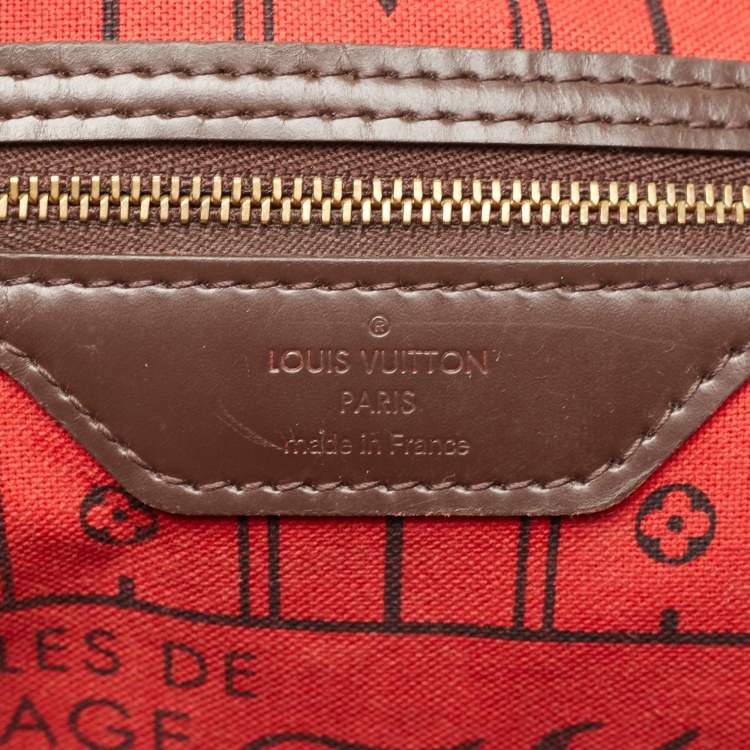 Pre Owned Louis Vuitton Damier Ebene Canvas Neverfull MM Bag