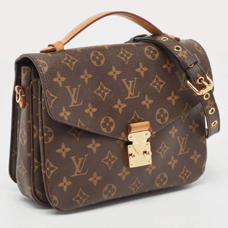 Pre Owned Louis Vuitton Monogram Canvas Pochette Metis Bag