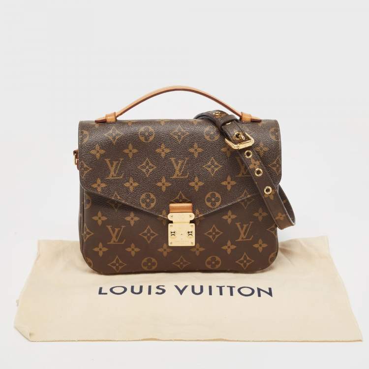 Pre Owned Louis Vuitton Monogram Canvas Pochette Metis Bag