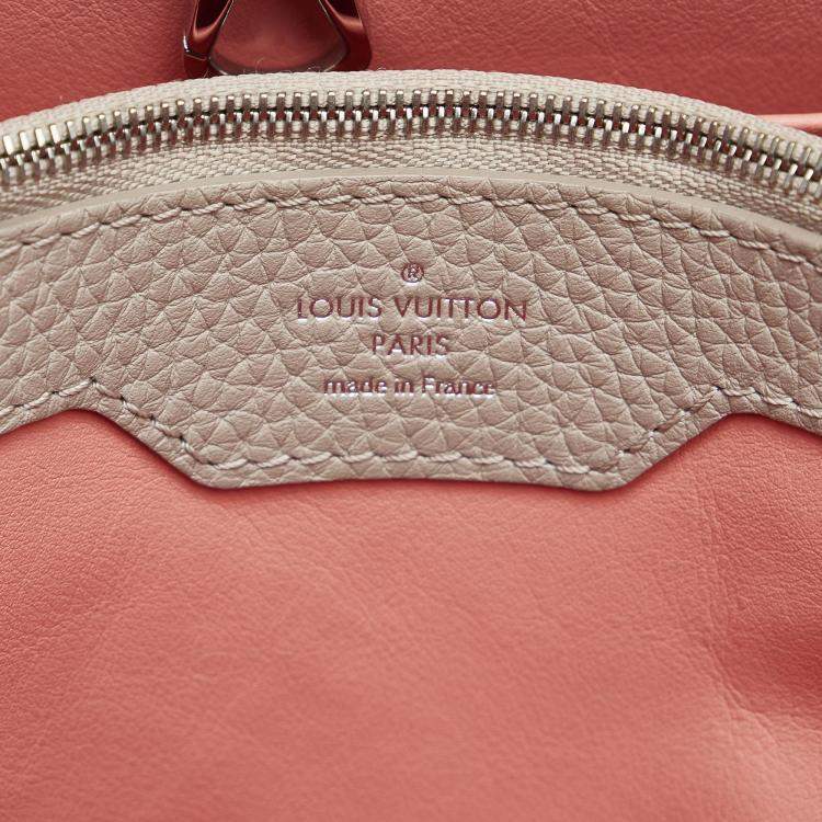 Pre Owned Louis Vuitton Beige/Brown Capucines MM