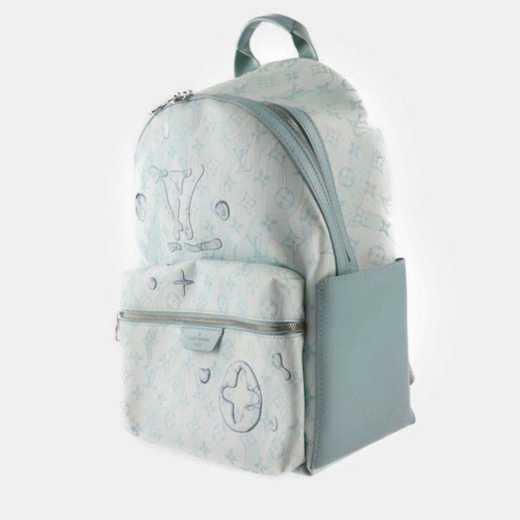 Pre Owned LOUIS VUITTON Aqua Garden Monogram Rucksack/Daypack Discovery Backpack PM 