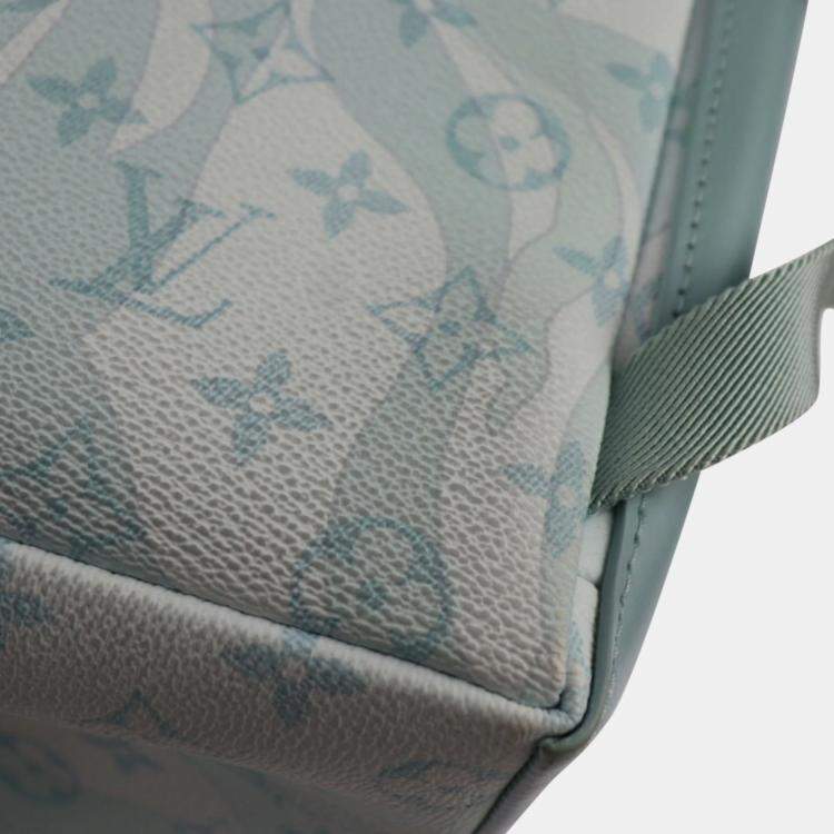 Pre Owned LOUIS VUITTON Aqua Garden Monogram Rucksack/Daypack Discovery Backpack PM 