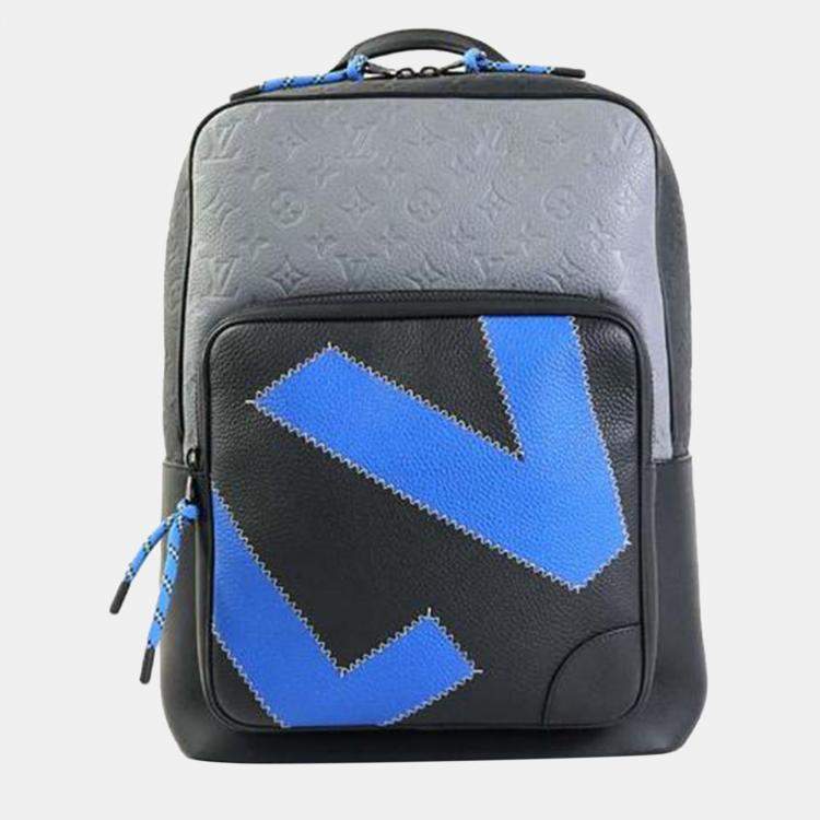 Blue and black louis best sale vuitton backpack