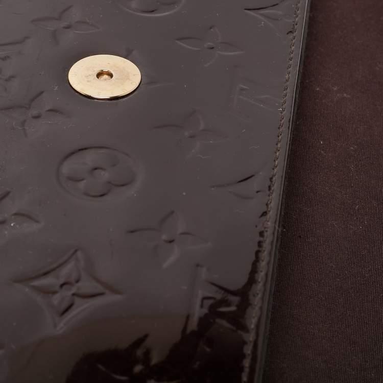 Pre Owned Louis Vuitton Amarante Monogram Vernis Rossmore MM Bag