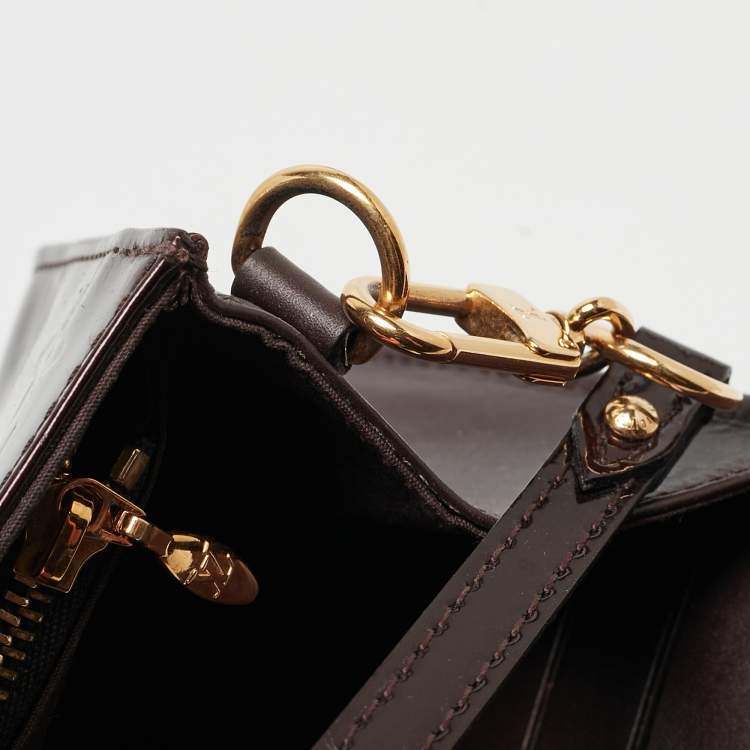 Pre Owned Louis Vuitton Amarante Monogram Vernis Rossmore MM Bag