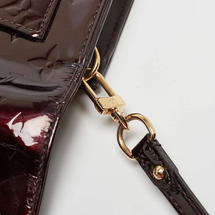 Pre Owned Louis Vuitton Amarante Monogram Vernis Rossmore MM Bag